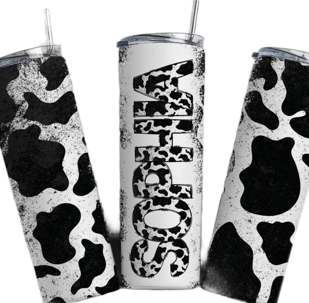 Personalized Cow print stainless steel 20 oz tumbler