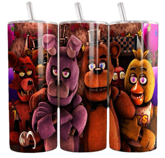 Five Nights at Freddys stainless steel 20 oz tumbler